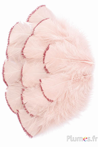 Tacchina con lustrini rosa antico - 6-8 cm - beige rosato